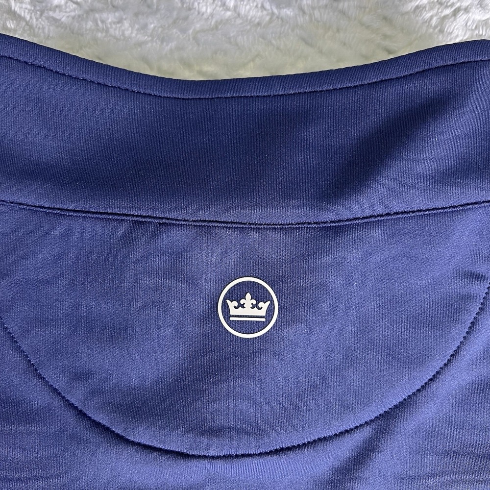 Peter Millar Golf Vest XL Navy Quarter Zip Crown Performance Stretch - Picture 7 of 8